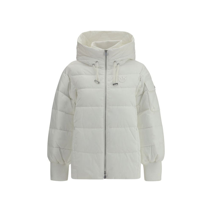 PINKO White Polyester Full-Length Jacket