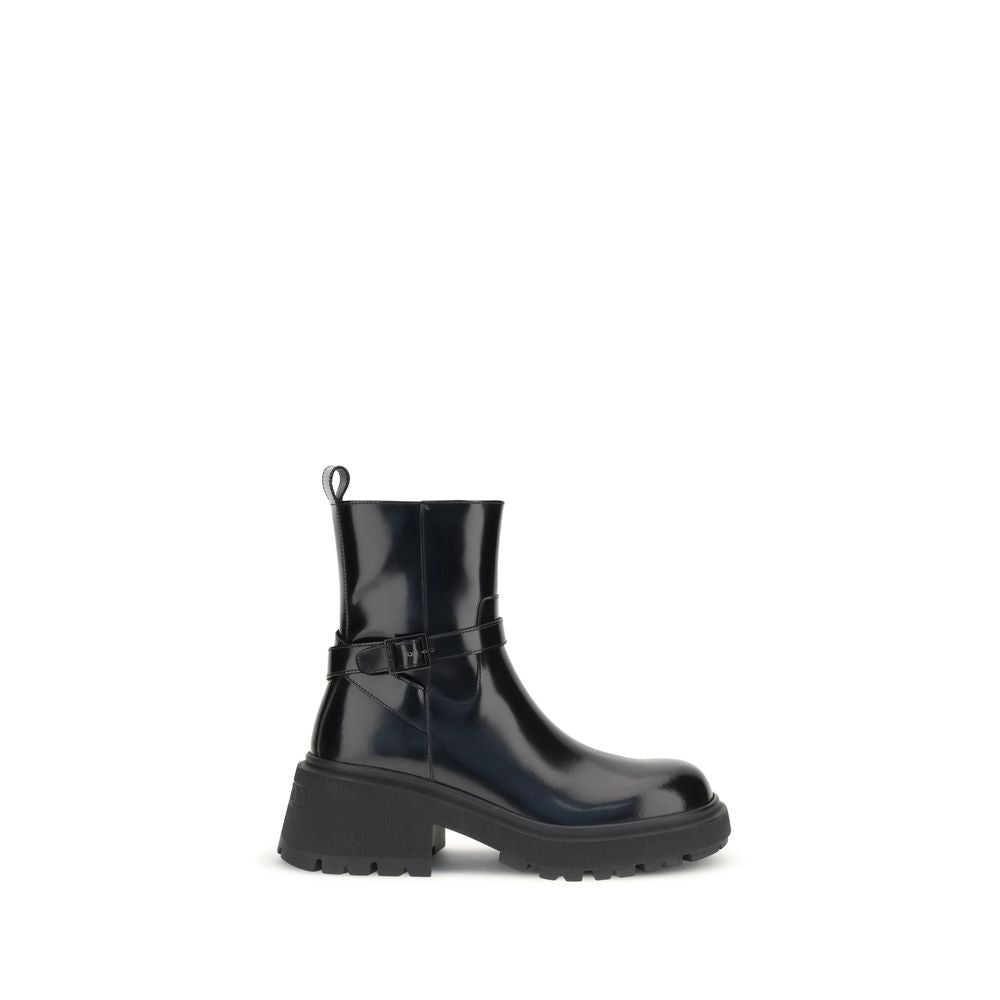 Jimmy Choo Black Calf Leather Bos Taurus Ankle Boots
