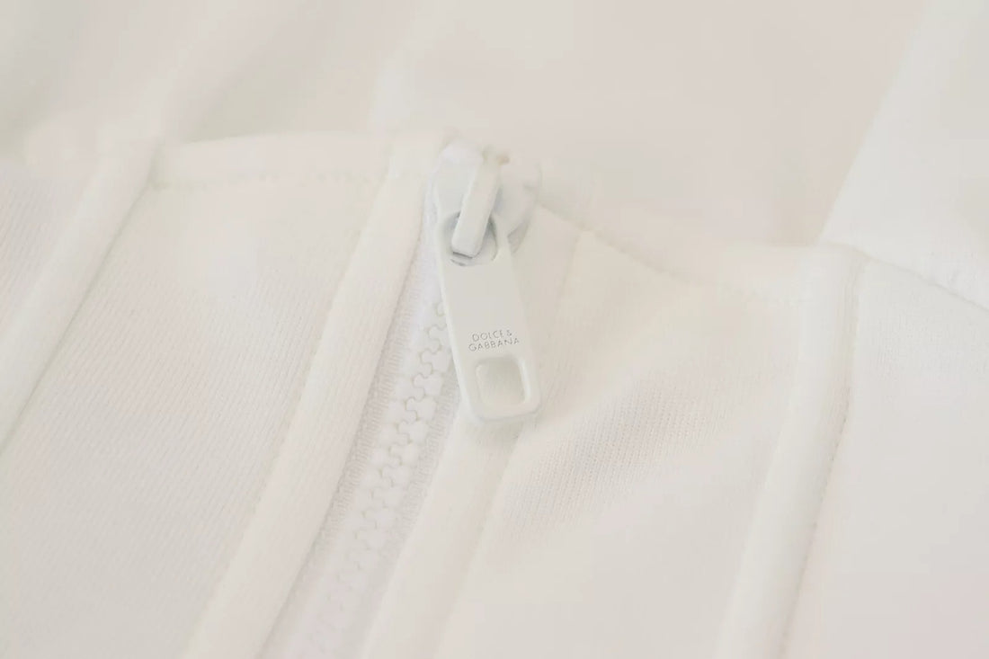 Dolce & Gabbana White Cotton Corset Stretch Top  T-shirt