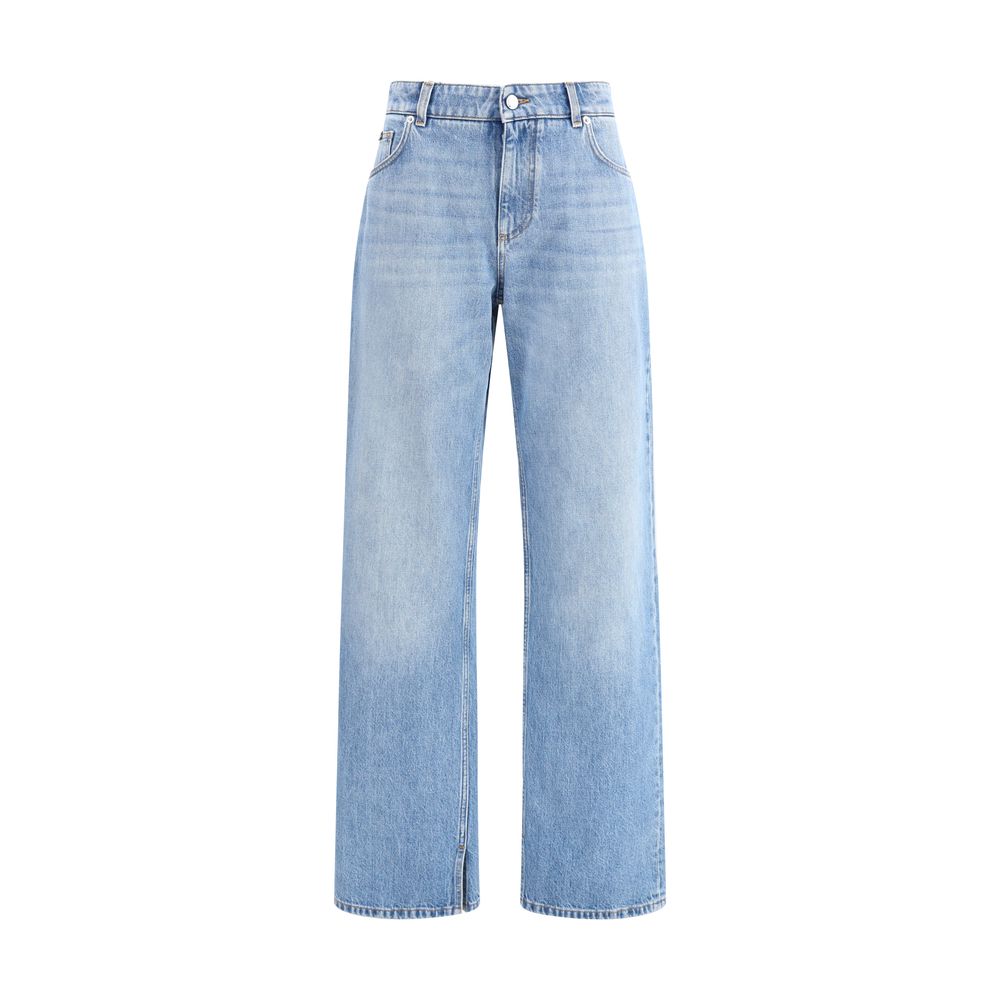 Dolce & Gabbana Blue Cotton Straight-Leg Jeans