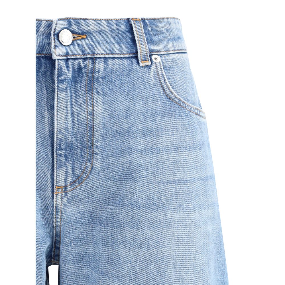 Dolce & Gabbana Blue Cotton Straight-Leg Jeans