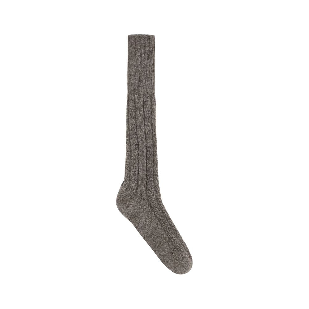 Maison Margiela Brown Wool Socks
