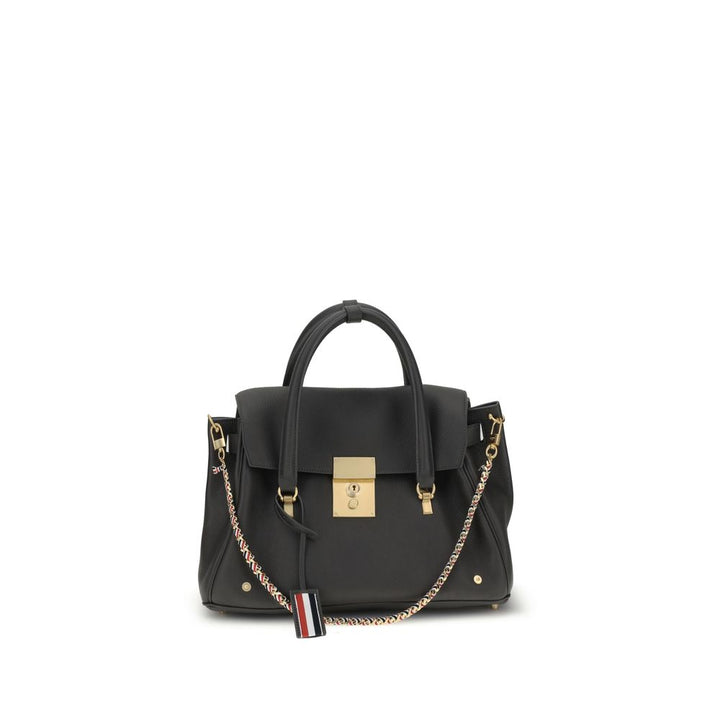 Thom Browne Gray Calf Leather Bos Taurus Shoulder Bag