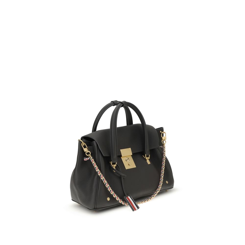 Thom Browne Gray Calf Leather Bos Taurus Shoulder Bag