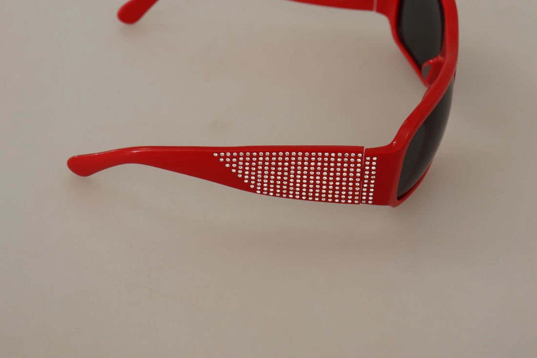 Dolce & Gabbana DG4027 Red Crystal Black Lens Shades Sunglasses