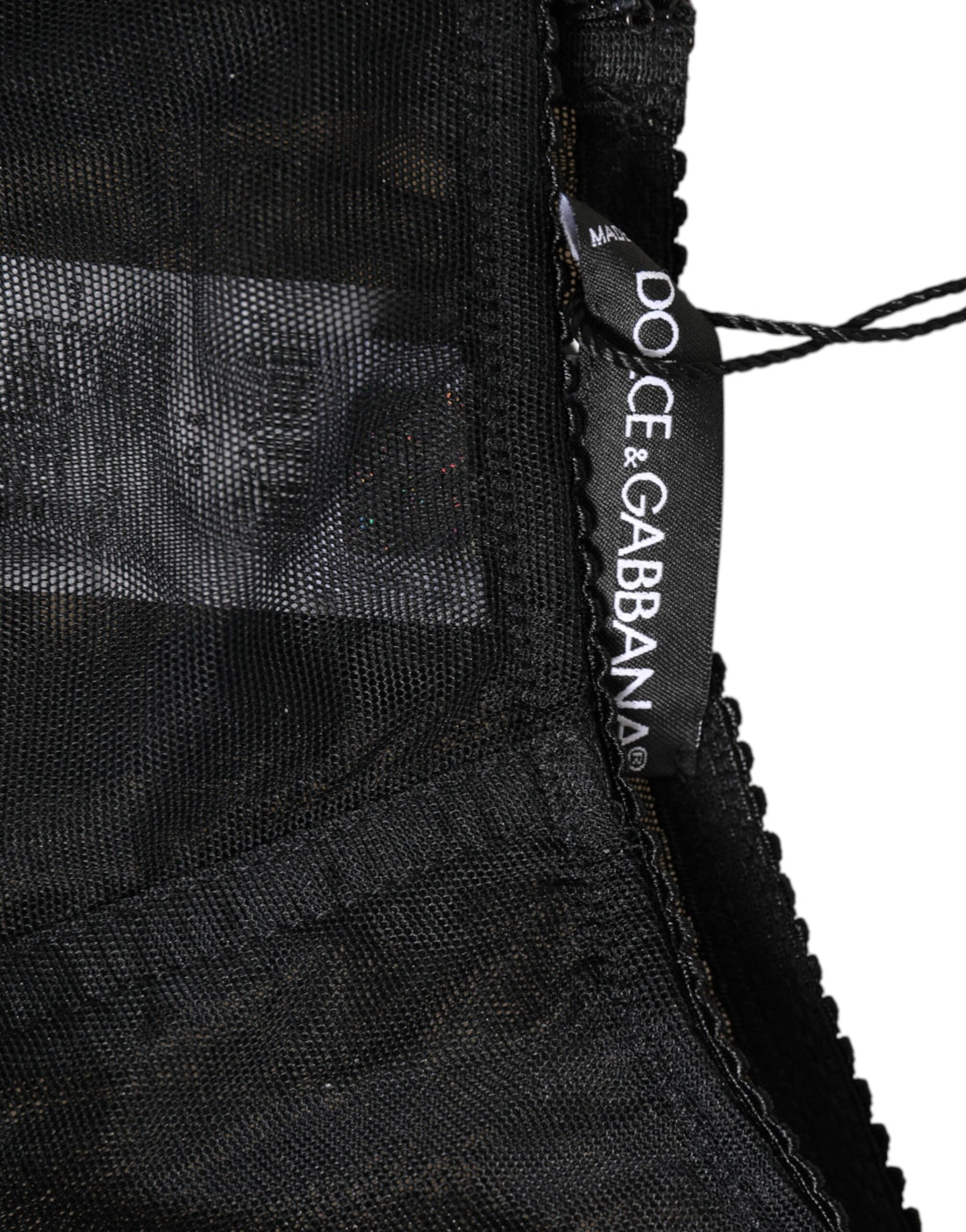 Dolce & Gabbana Black High Waist Mesh Sheer Shapewear Underwear