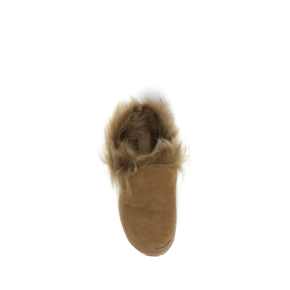 Pedro García Beige Rubber Mules