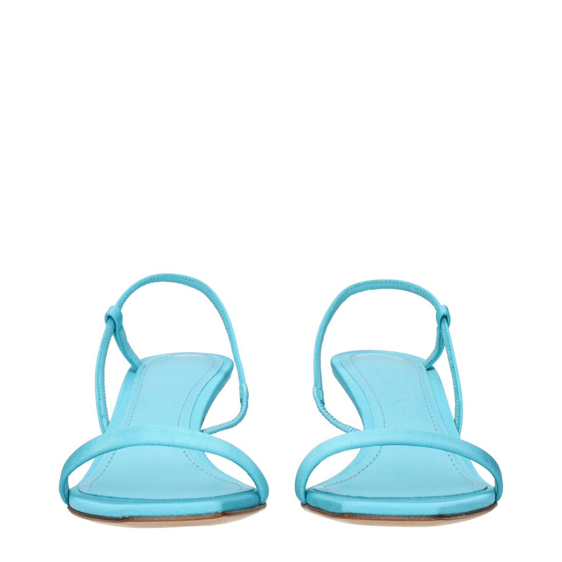 3Juin Blue Fabric Stiletto Heels Sandals