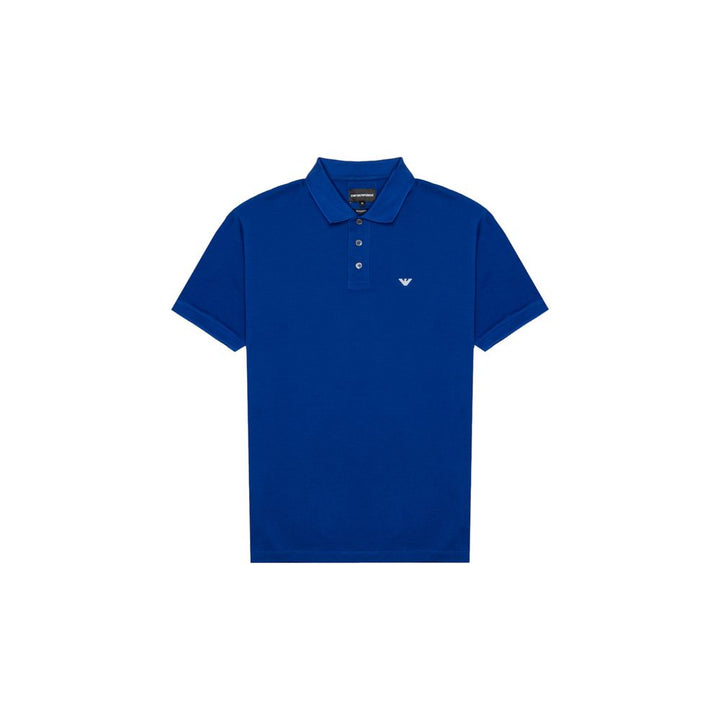 Emporio Armani Blue Cotton Polo Shirt
