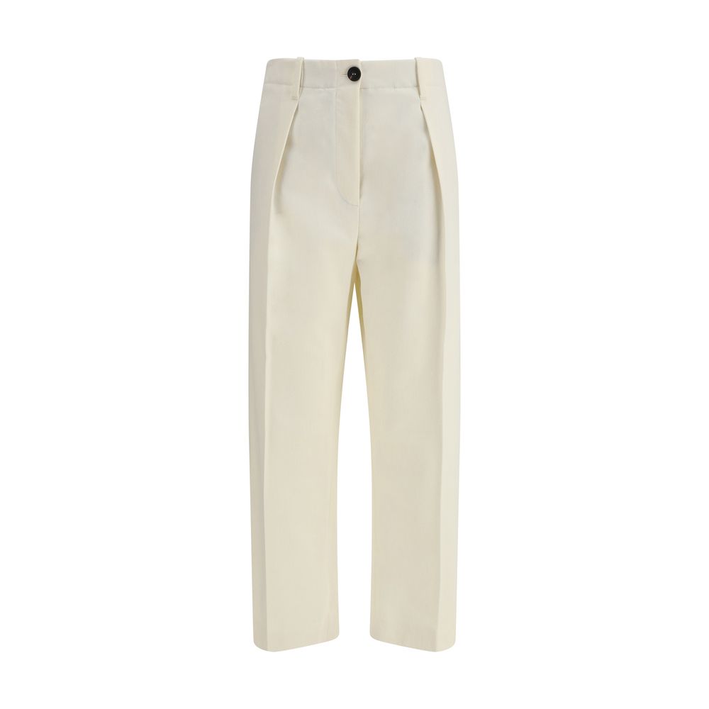 Brunello Cucinelli Beige Cotton Casual Pants