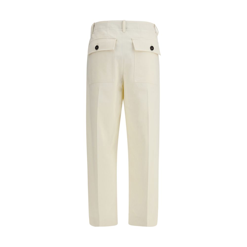 Brunello Cucinelli Beige Cotton Casual Pants
