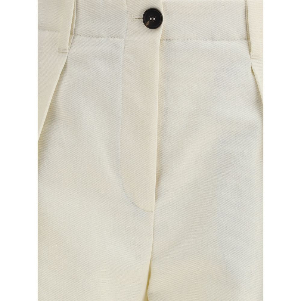 Brunello Cucinelli Beige Cotton Casual Pants