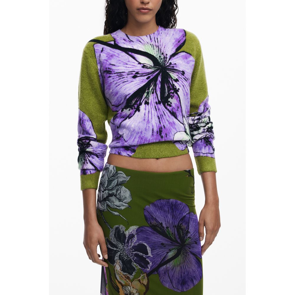 Desigual Verde Polyester Women Skirt with Elastic Waist