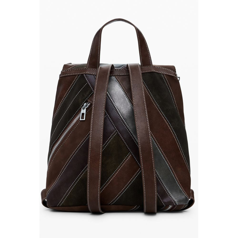 Desigual Marrone Poliuretano Women Backpack