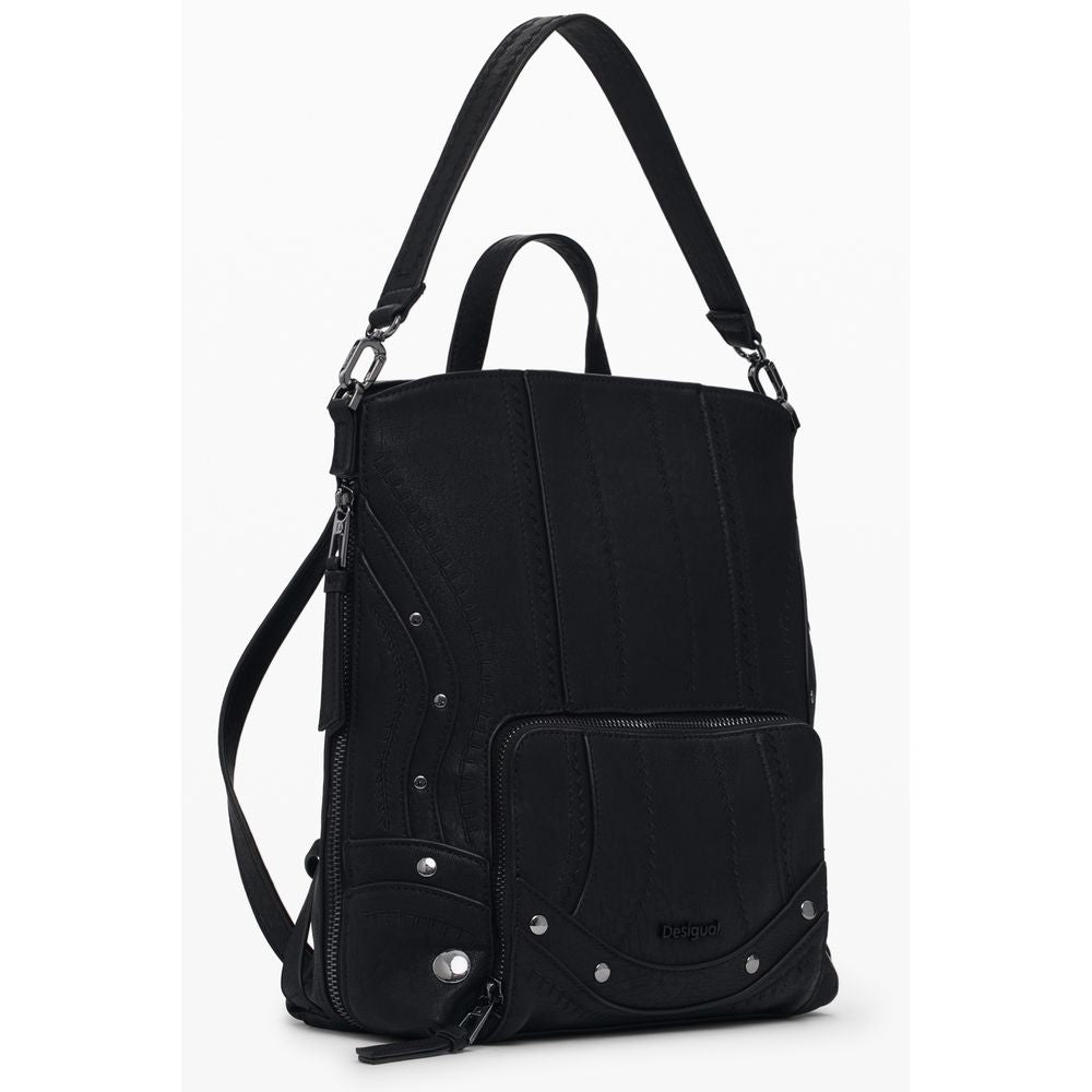 Desigual Black Polyurethane Women Mini Backpack