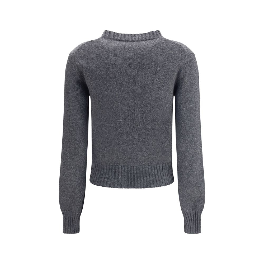 Ami Paris Gray Cashmere Sweater