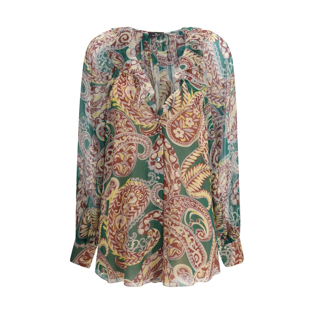 Etro Multicolor Silk Pattern Shirt