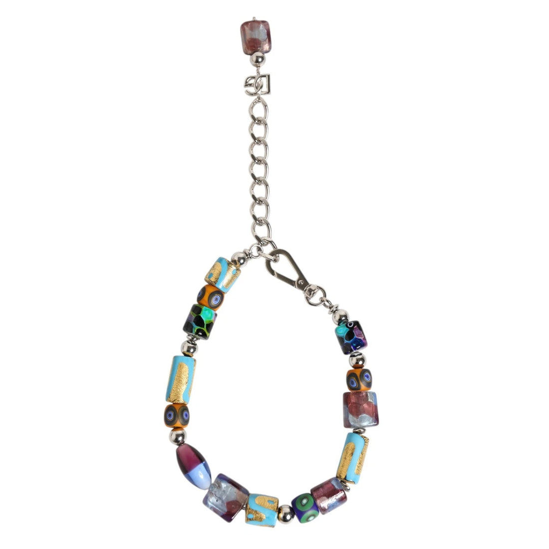 Dolce & Gabbana Multicolor Murano Glass Beads Brass Zamak Necklace