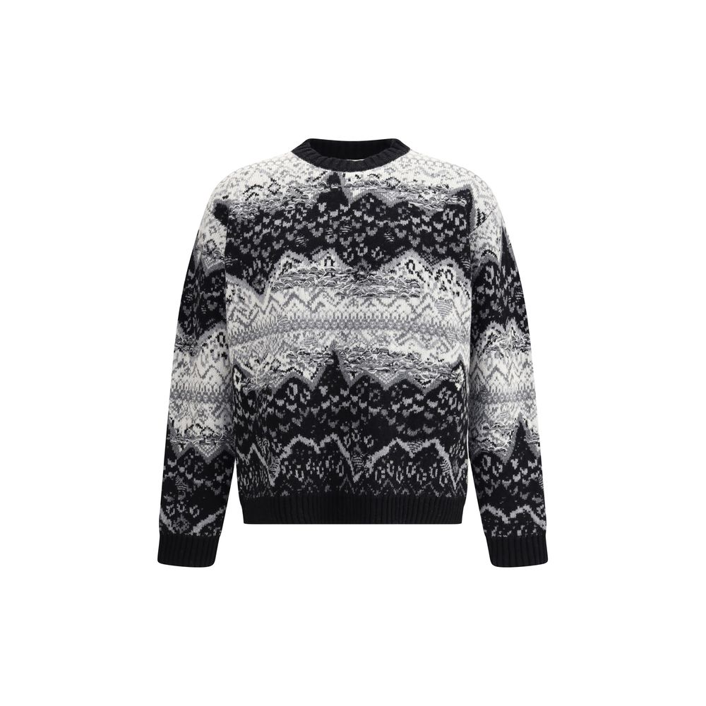 Laneus Gray Merino Wool Sweatshirt
