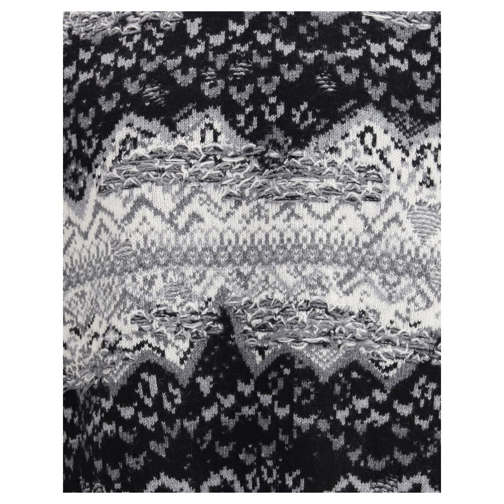 Laneus Gray Merino Wool Sweatshirt
