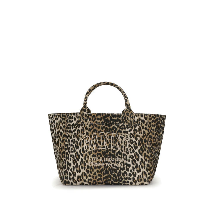 Ganni XXL Leopard Tote Bag