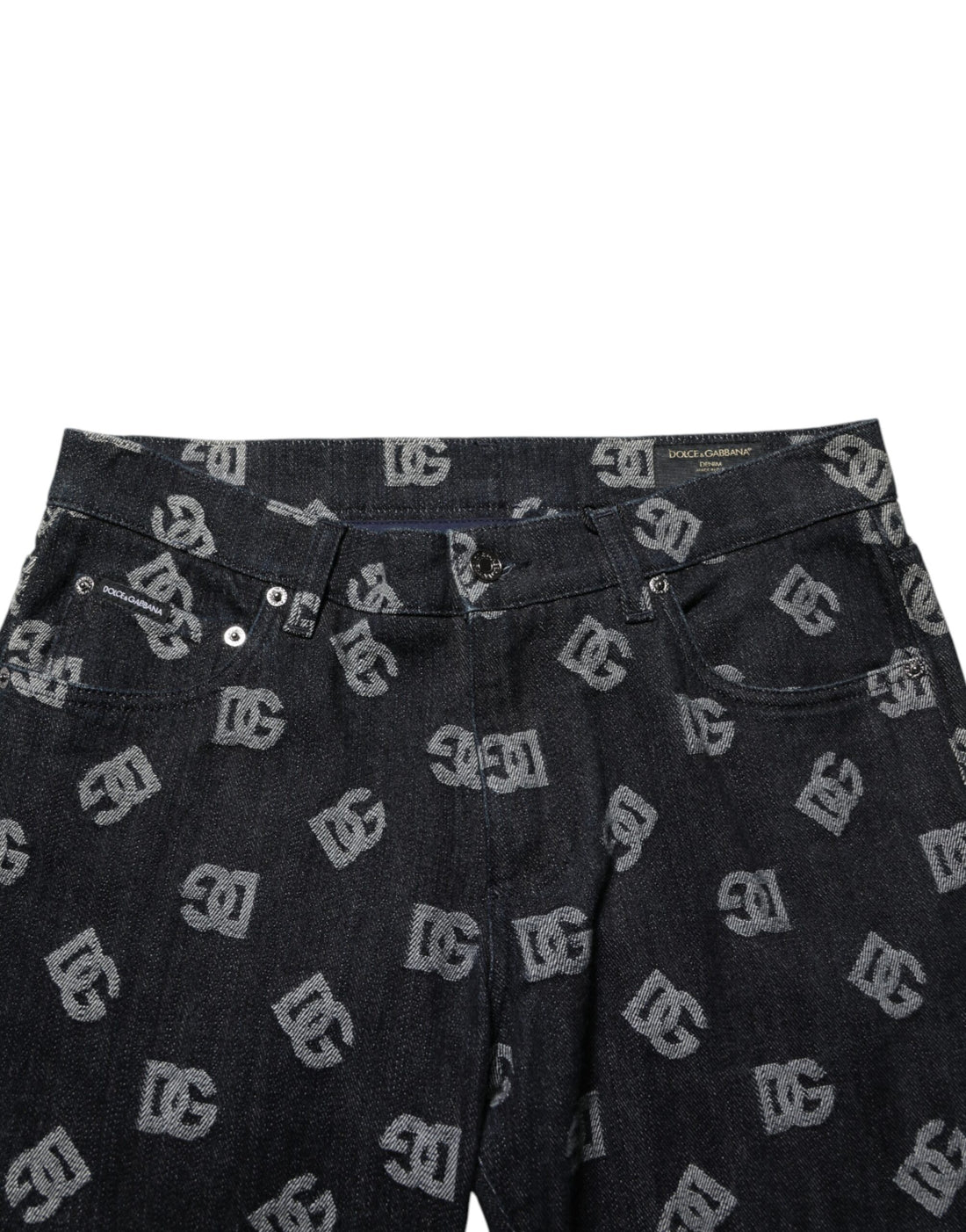 Dolce & Gabbana Black DG Monogram Cotton Skinny Denim Jeans