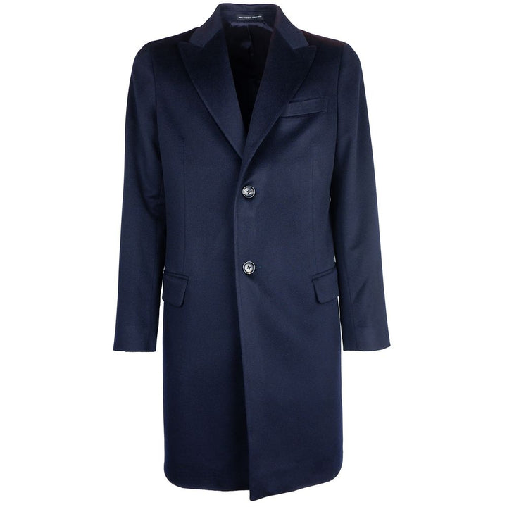 Made in Italy Blue Cashmere Men Jacket