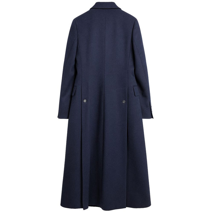 Made in Italy Blue Wool Women Coat