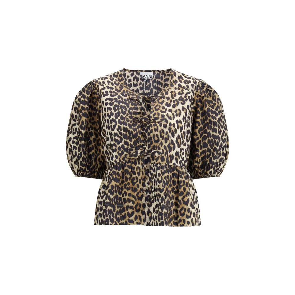 Ganni Multicolor Cotton Pattern Shirt