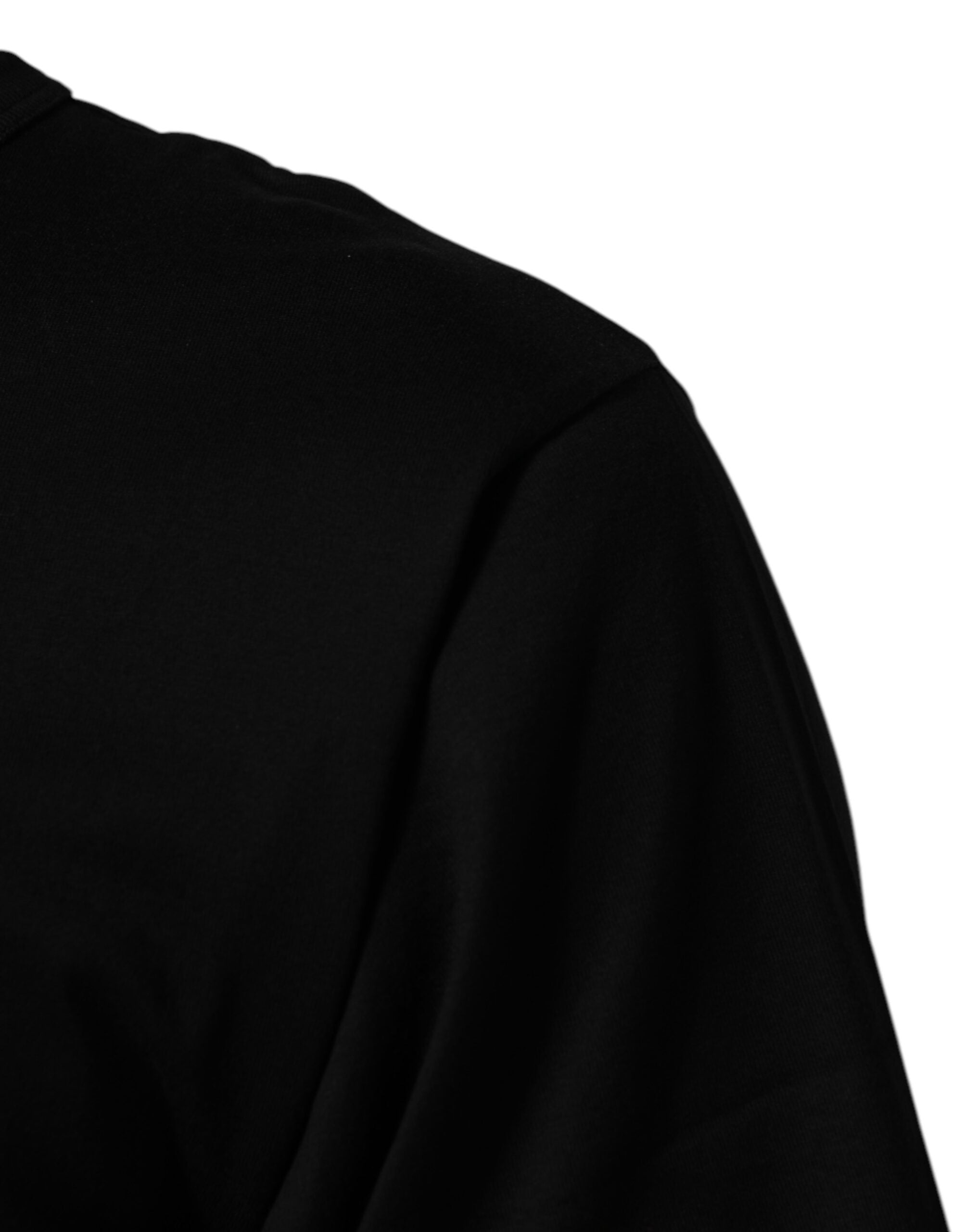 Dolce & Gabbana Black DGRoyals Cotton Men Crew Neck IT T-shirt