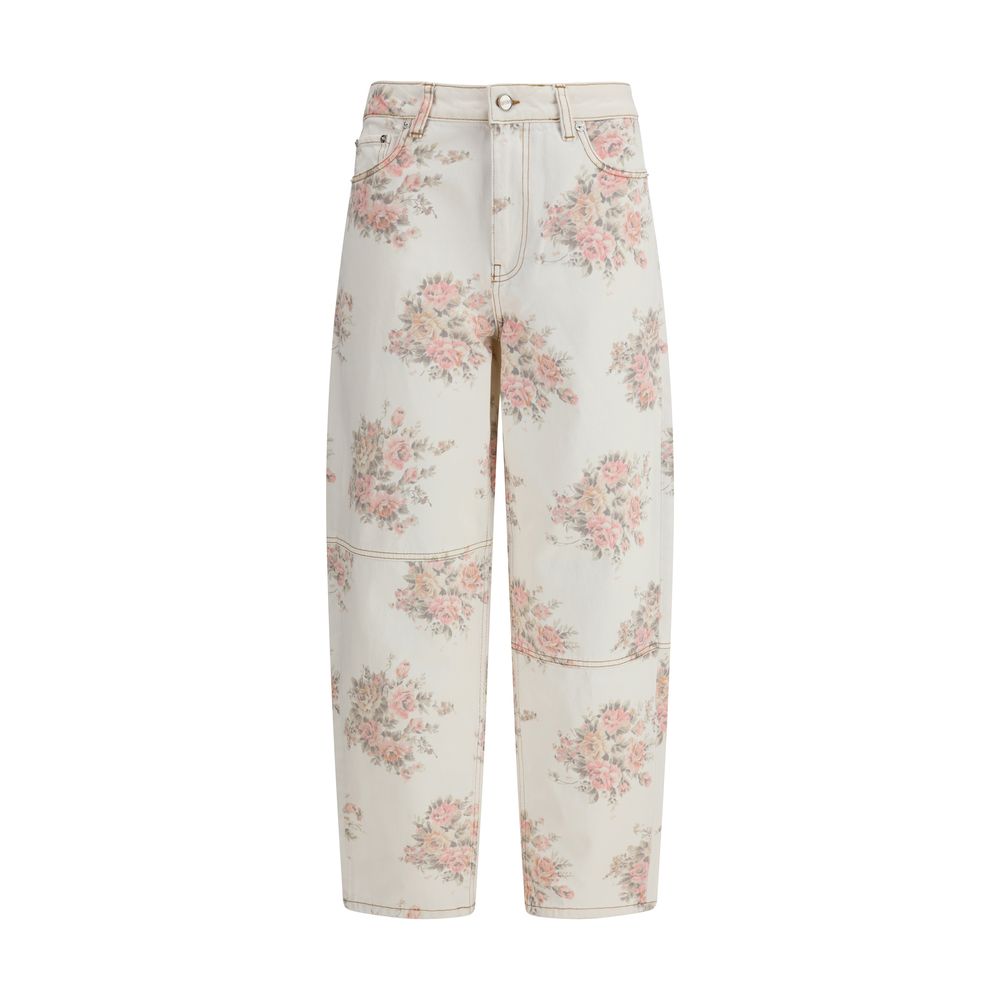 Ganni Multicolor Cotton Jeans Denim