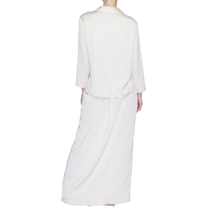 Sandro Ferrone Beige Polyester Long Dress