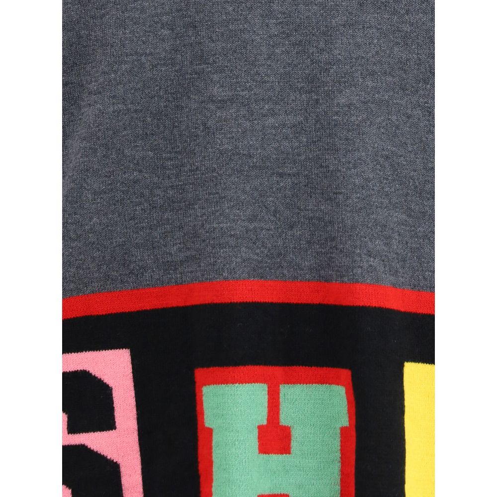 Comme Des Garçons Gray Marabou Sweatshirt