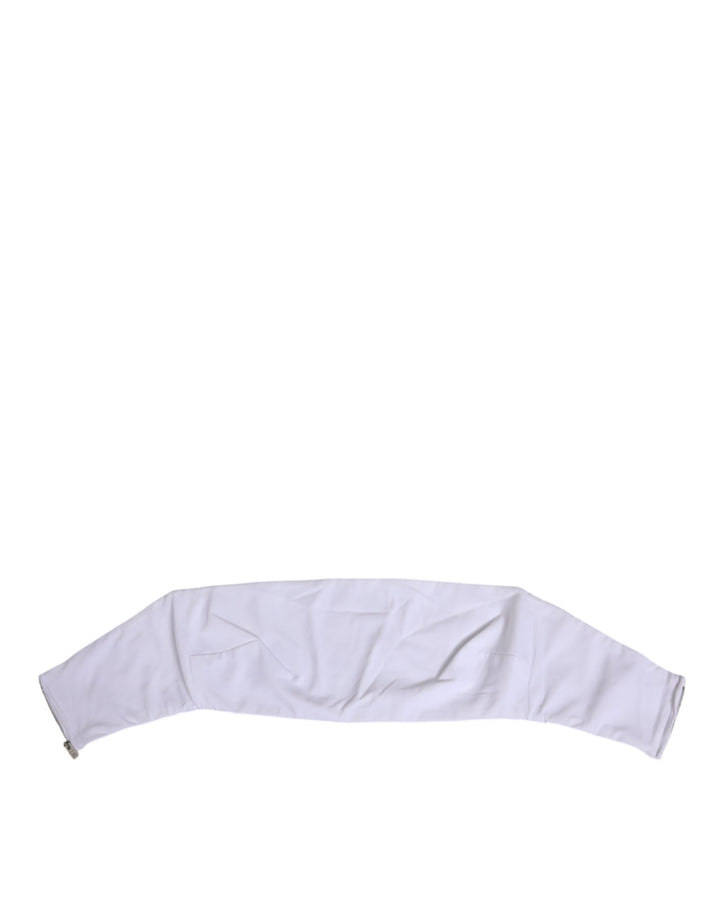 Dolce & Gabbana White Nylon Strapless Corset Top Underwear