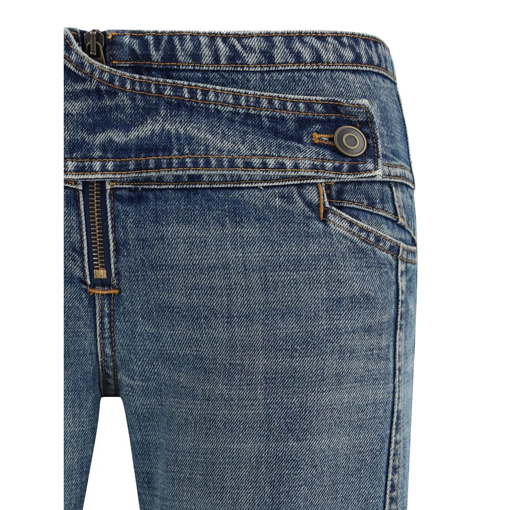 Coperni Blue Polyester Flared Jeans