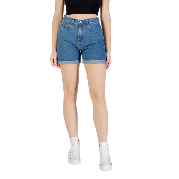 Only Blue Cotton Shorts