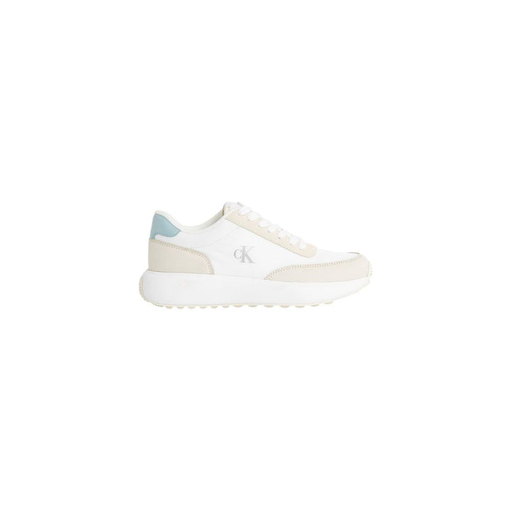 Calvin Klein Jeans Beige Leather Athletic Sneakers