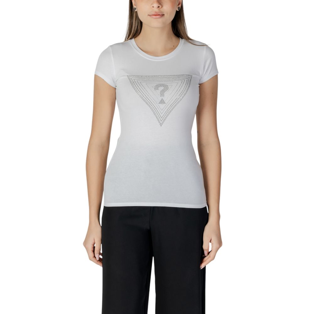Guess White Cotton T-Shirt