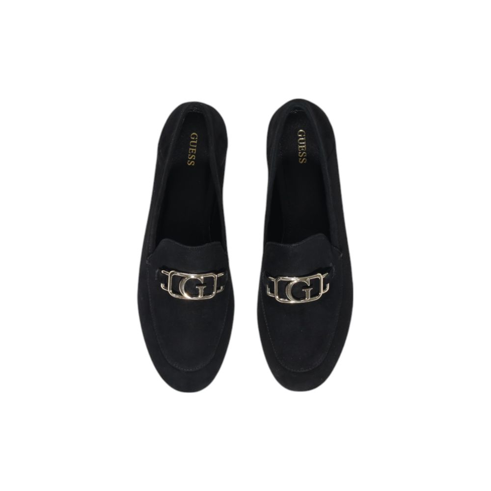 Guess Black Leather Platform Pumps