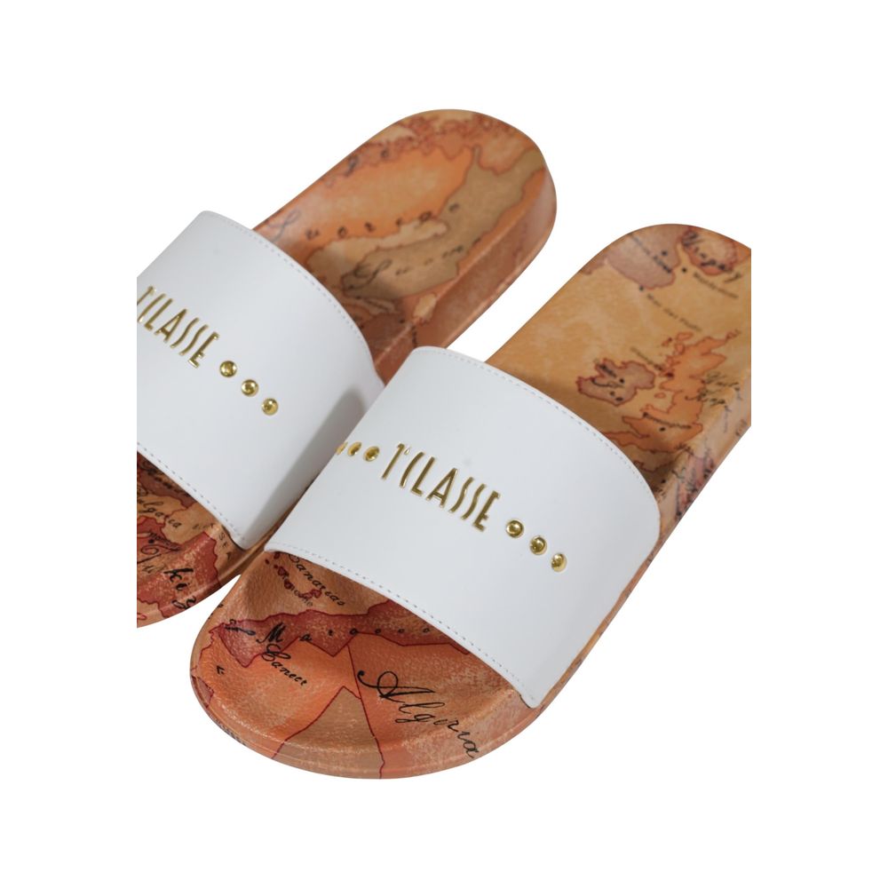 Alviero Martini Prima Classe White Polyethylene Slippers