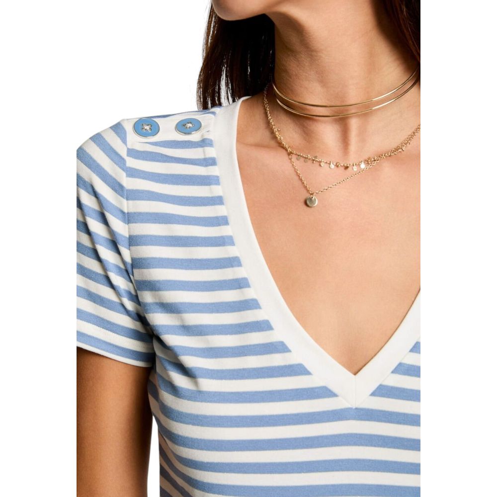 Morgan De Toi White Viscose T-Shirt