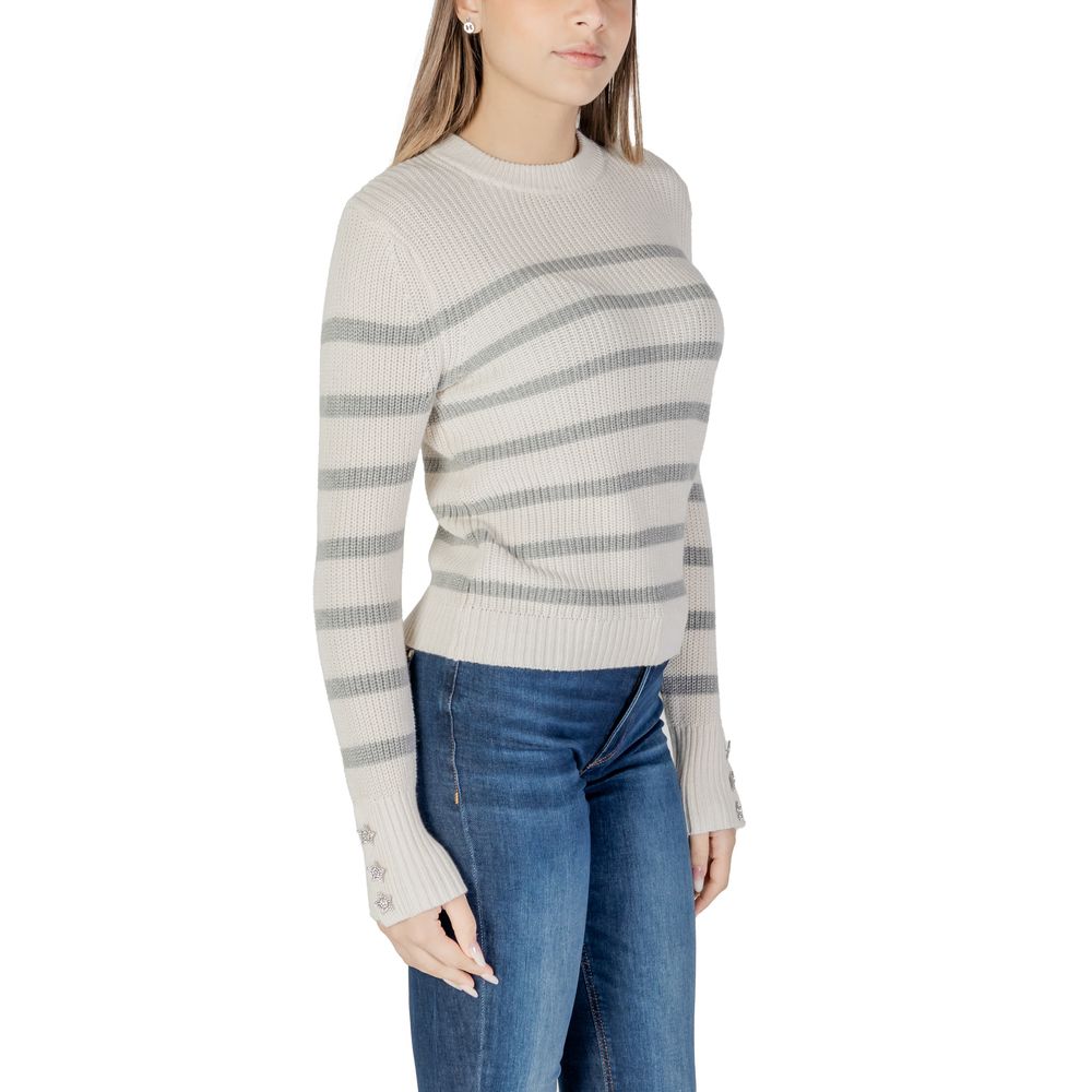 Morgan De Toi Cream Cotton Sweatshirt