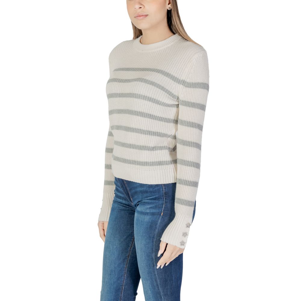 Morgan De Toi Cream Cotton Sweatshirt