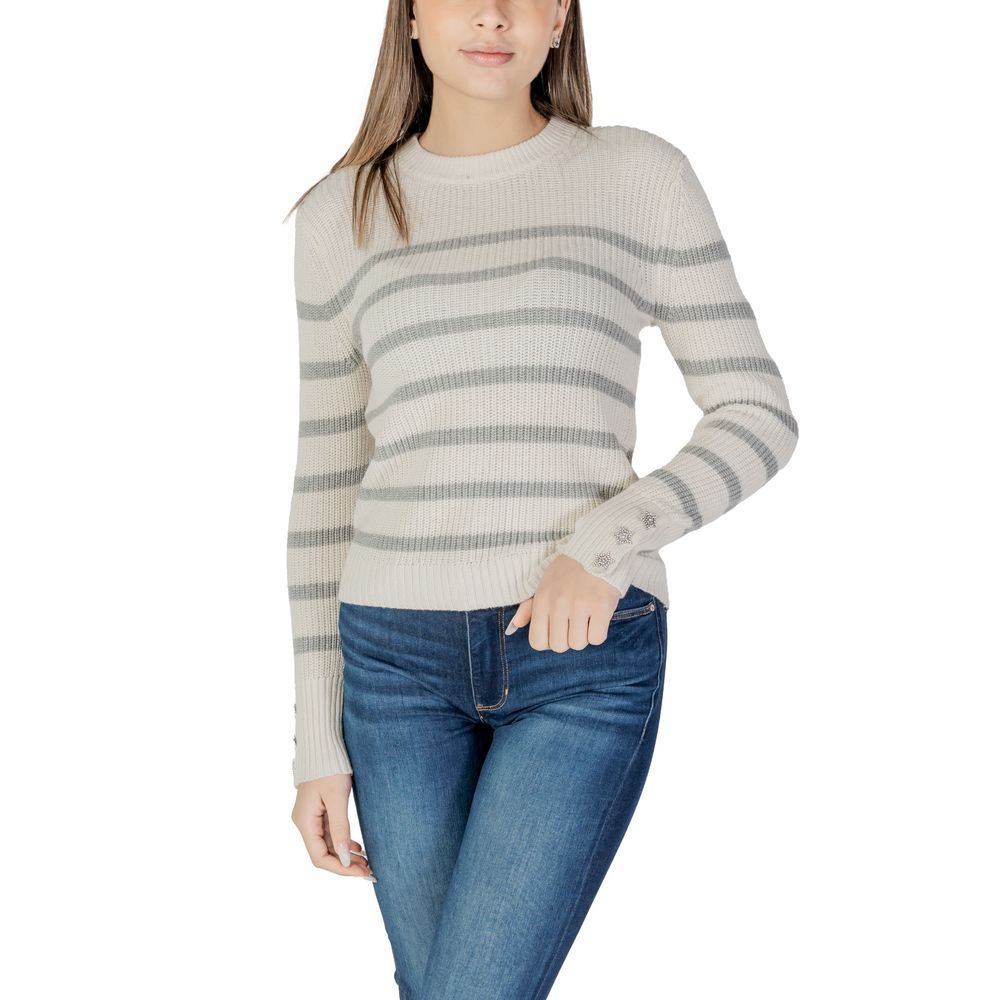 Morgan De Toi Cream Cotton Sweatshirt