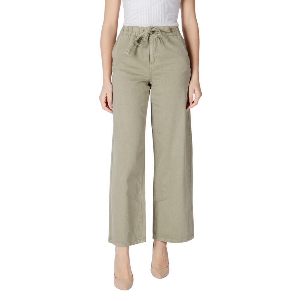 Only Green Cotton Casual Pants