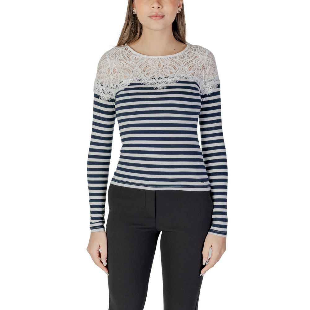 Morgan De Toi White Recycled Polyester Long Sleeve T-Shirt