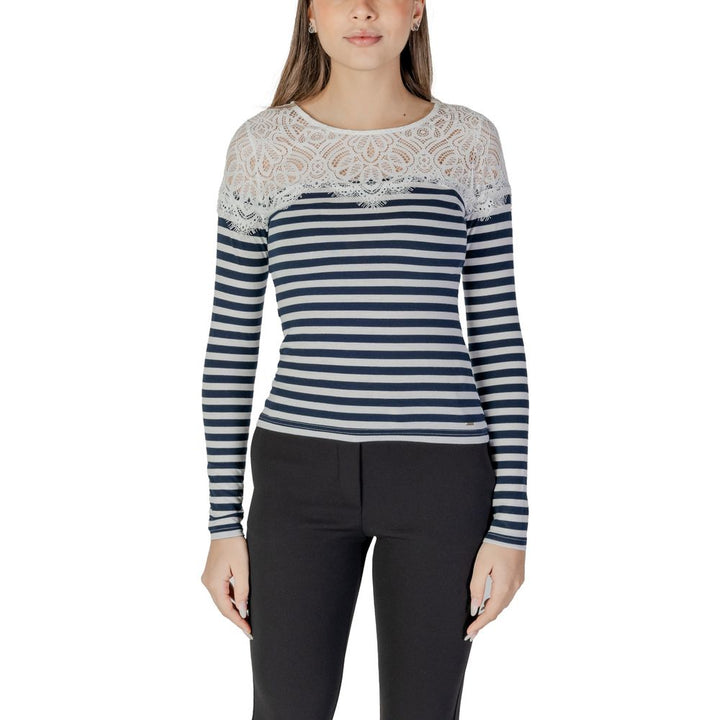 Morgan De Toi White Recycled Polyester Long Sleeve T-Shirt