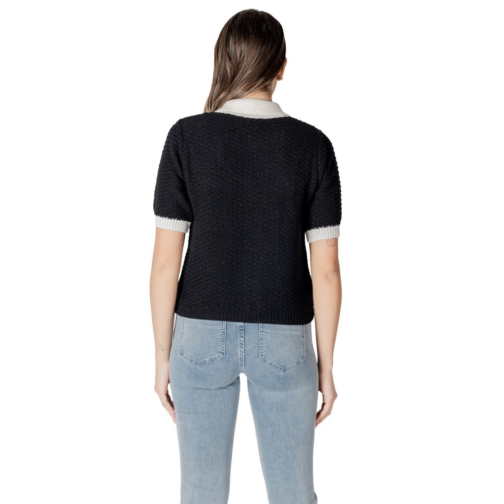 Morgan De Toi Black Recycled Cotton Shortsleeve Shirt