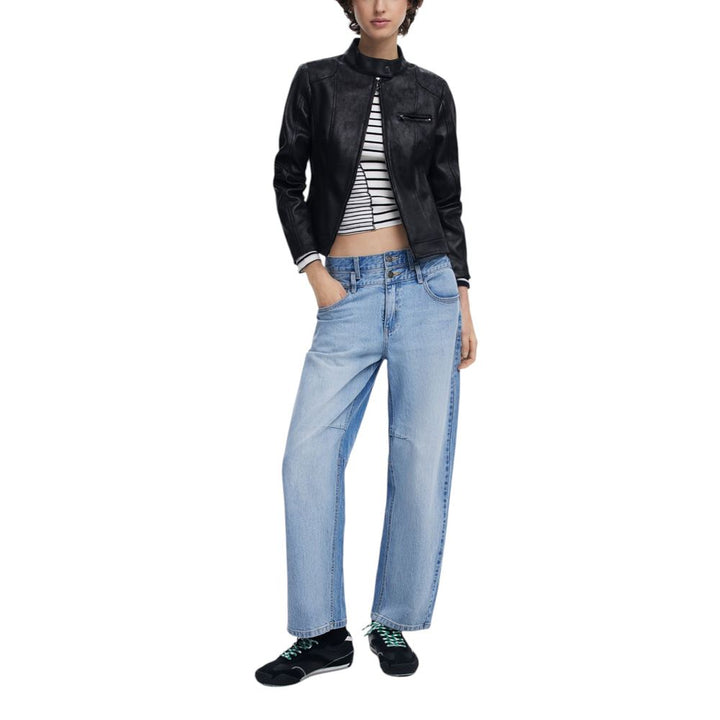 Desigual Black Leather Jacket