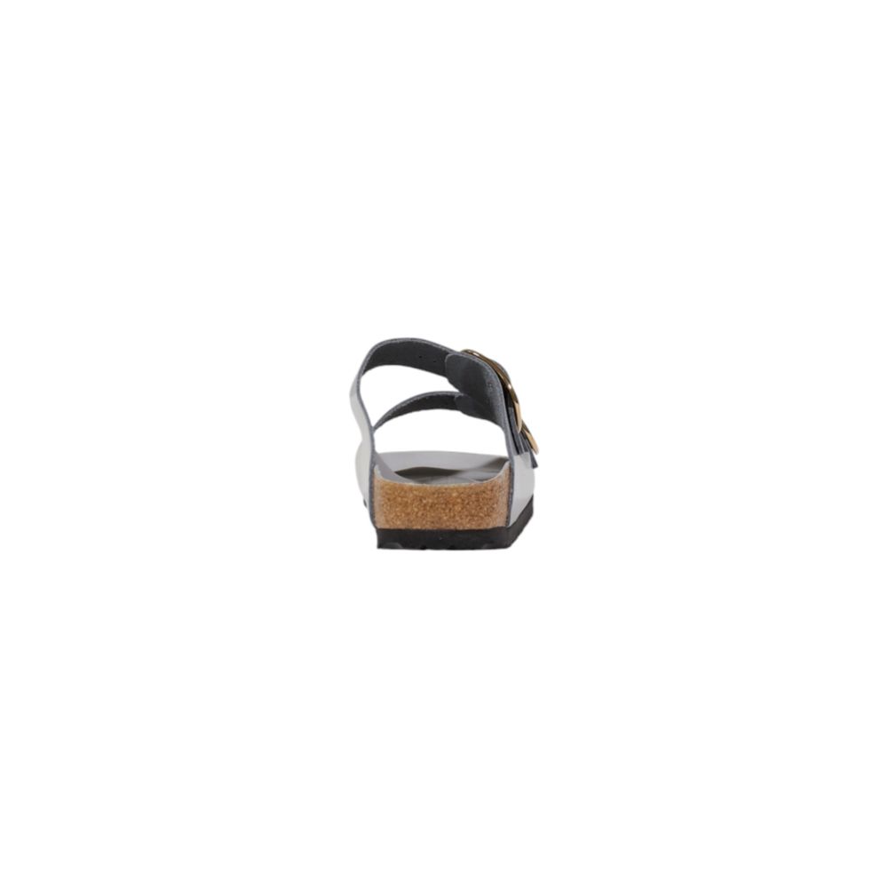 Birkenstock Gray Leather Slippers